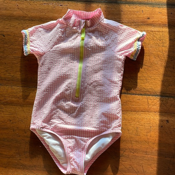 CREWCUTS | UPF 50+ seersucker swimsuit | 3 - Picture 1 of 5